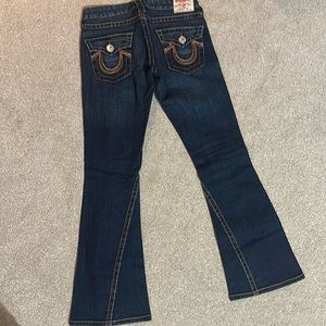 True Religion Joey big T, Sz 27 jeans. 31” inseam. Bootcut